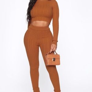 long sleeve top and matching bottoms